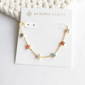 Kendra Scott Sierra Star Gold Crystal Chain Bracelet